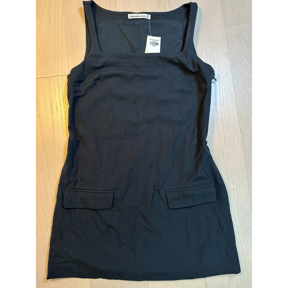 Abercrombie & Fitch Mini Dress Tailored Preppy Black Shift Blair Waldorf NWT XS